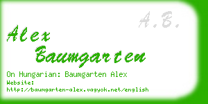 alex baumgarten business card